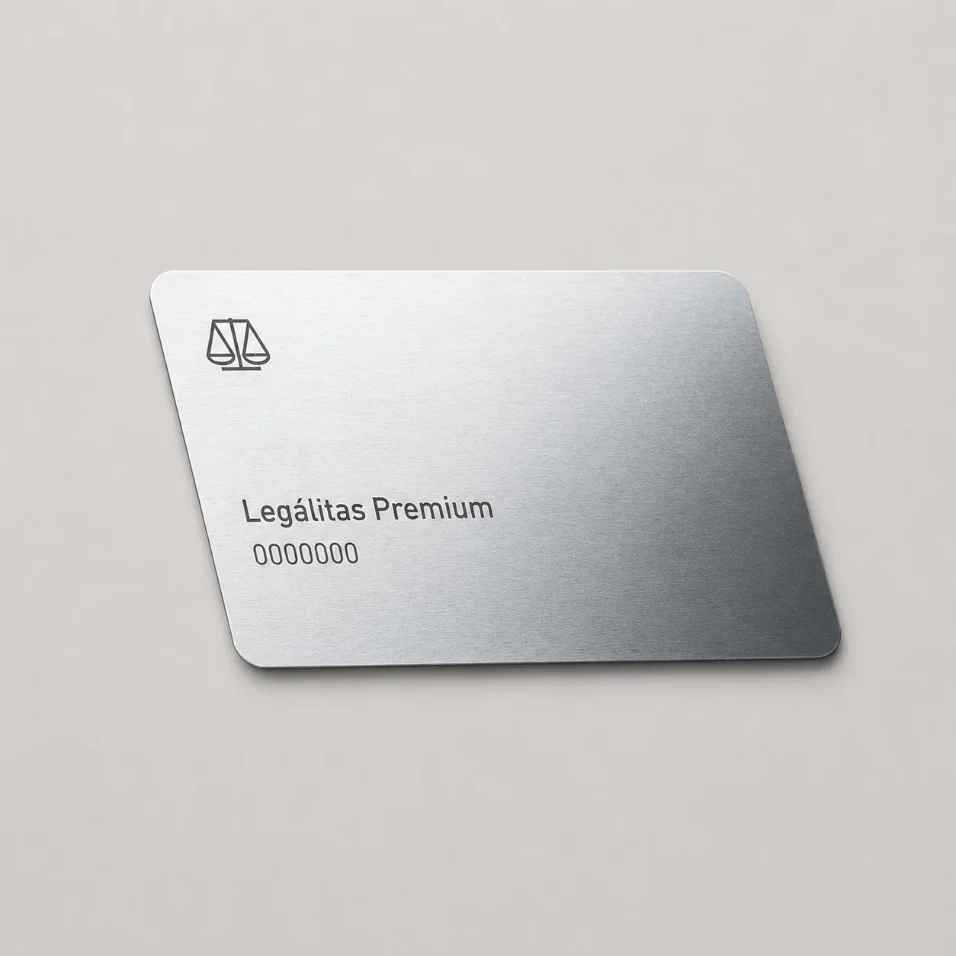Tarjeta metálica corporativa grabada con logotipo de empresa
